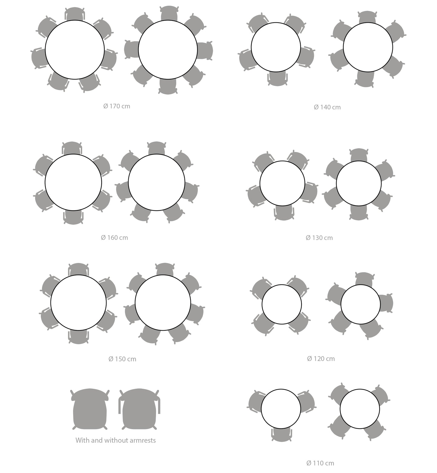 BLUSH table round