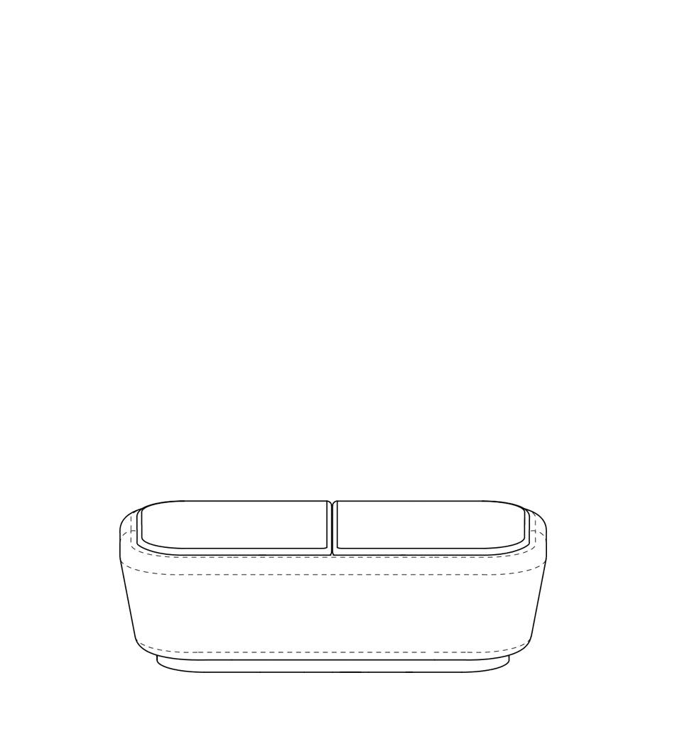SHUFFLE Two Seat Bench
