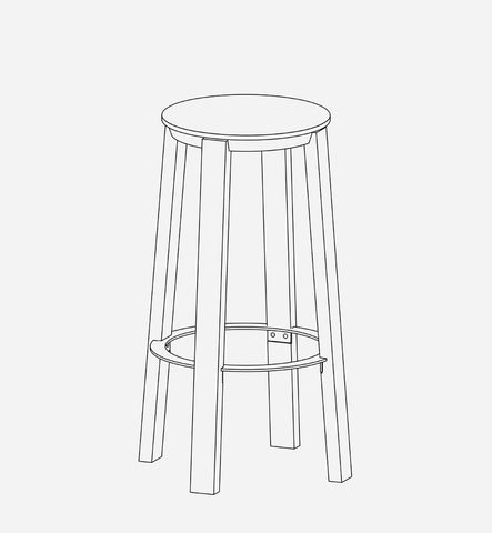 WORKER Stool Natural